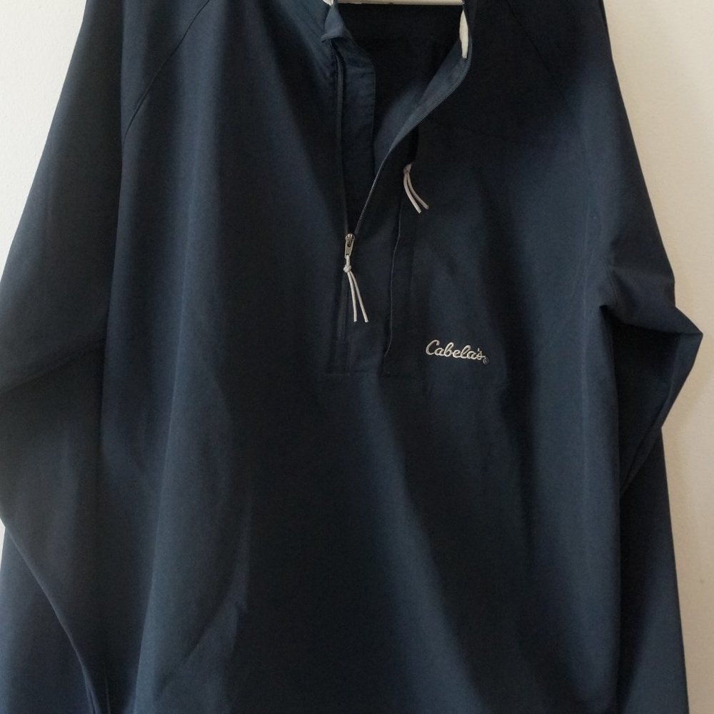 Cabela's Softshell Pullover 1/2 Zip Blue Mens XL NWT - Picture 4 of 7